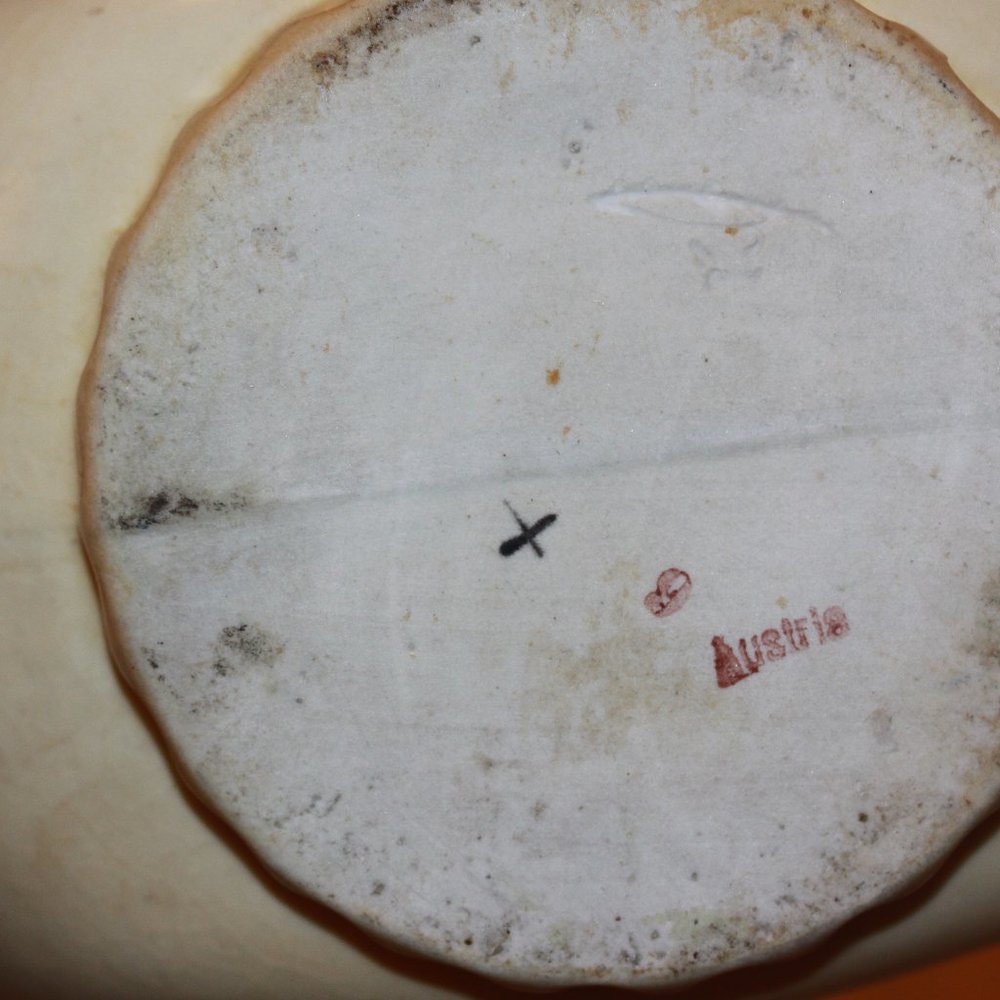 Antique Vintage Austrian Porcelain Hand Painted Decorative “Pillow” Vase Unique - Picture 6 of 6